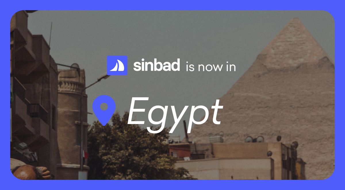 Sinbad Comes to Egypt: Making buying and selling crypto easy and affordable.